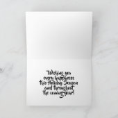 Weihnachtselemente Glückwunschkarte für Feiertage Karte (Innenseite)