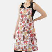 Weihnachtselemente in Aquarellfarben Nahtloses Mus Schürze (InSitu)