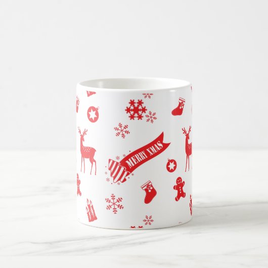 Weihnachtselemente Kaffeetasse (Mittel)