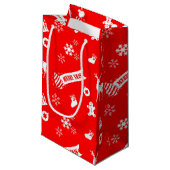 Weihnachtselemente Kleine Geschenktüte (Vorderseite Schrägansicht)