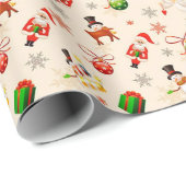 Weihnachtselemente - Musterpapier Geschenkpapier (Rolleneckpunkt)