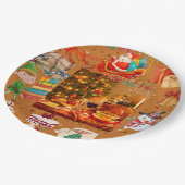 Weihnachtselemente Pappteller (Schrägansicht)