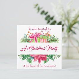 Weihnachtselemente - Party Einladung