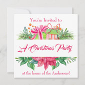 Weihnachtselemente - Party Einladung (Vorderseite)