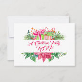 Weihnachtselemente - Party RSVP Karte (Vorderseite)