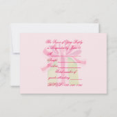 Weihnachtselemente - Party RSVP Karte (Rückseite)