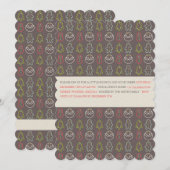 Weihnachtselemente Pattern Feiertag Einladung (Vorne/Hinten)