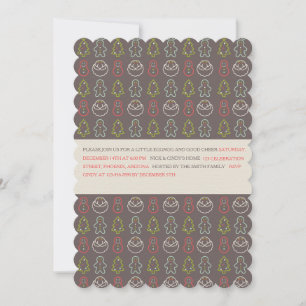 Weihnachtselemente Pattern Feiertag Einladung