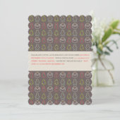 Weihnachtselemente Pattern Feiertag Einladung (Stehend Vorderseite)