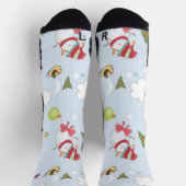 Weihnachtselemente Schneemann Muster Socken (Oben)