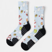 Weihnachtselemente Schneemann Muster Socken (Links)