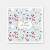 Weihnachtselemente Snowman Paper Napkins Serviette (Vorderseite)