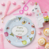 Weihnachtselemente Snowman Paper-Teller Pappteller (Party)