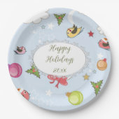 Weihnachtselemente Snowman Paper-Teller Pappteller (Vorderseite)