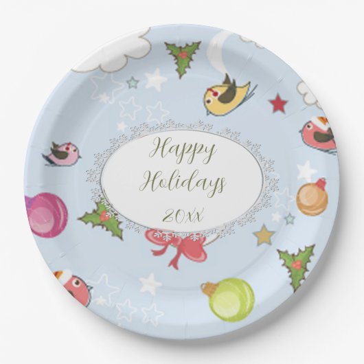 Weihnachtselemente Snowman Paper-Teller Pappteller (Vorderseite)