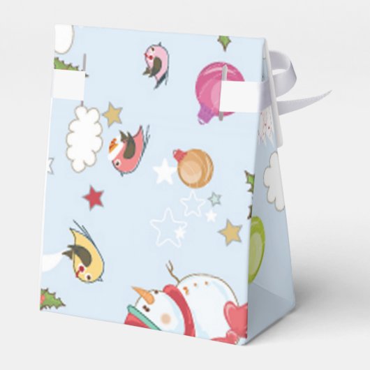 Weihnachtselemente Snowman Pattern Geschenkschachtel (Rückseite)