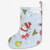 Weihnachtselemente Snowman Pattern Kleiner Weihnachtsstrumpf (Rückseite)