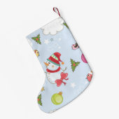 Weihnachtselemente Snowman Pattern Kleiner Weihnachtsstrumpf (Rückseite (Hängend))