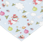 Weihnachtselemente Snowman Pattern Mittelgroßer Tischläufer (Ecke)