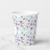 Weihnachtselemente Snowman Pattern Pappbecher (Rückseite)