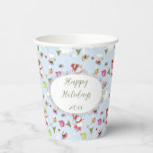 Weihnachtselemente Snowman Pattern Pappbecher (Links)