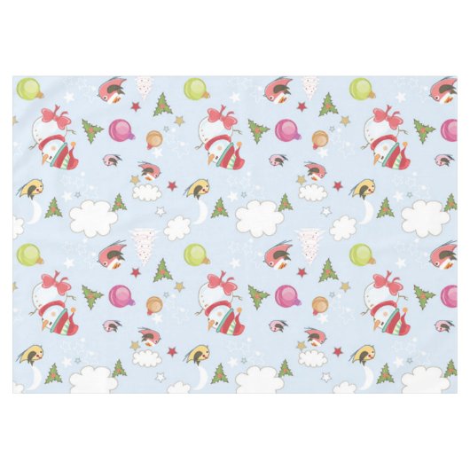 Weihnachtselemente Snowman Pattern Tischdecke (Vorderseite (Horizontal))