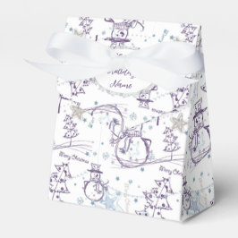 Weihnachtselemente Snowman Sketch Geschenkschachtel