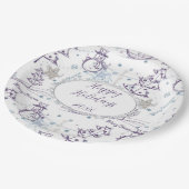 Weihnachtselemente Snowman Sketch Pappteller (Schrägansicht)