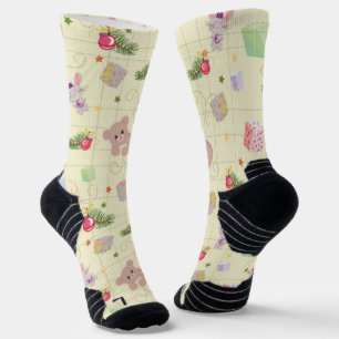 Weihnachtselemente Teddybär Socken
