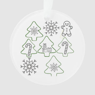 Weihnachtselemente Umriss Ornament