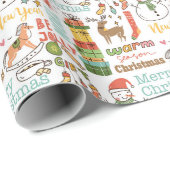 Weihnachtselemente und Typografie Geschenkpapier (Rolleneckpunkt)
