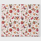 Weihnachtselemente | Weihnachtsgeschenke Geschenkpapier (Flach)