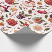 Weihnachtselemente | Weihnachtsgeschenke Geschenkpapier (Ecke)