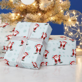 Weihnachtselemente Weihnachtsmann Geschenkpapier