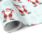 Weihnachtselemente Weihnachtsmann Geschenkpapier (Rolleneckpunkt)