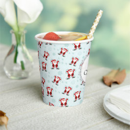 Weihnachtselemente Weihnachtsmann Papiertasse Pappbecher