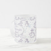 Weihnachtselemente Winter Snowman Sketch Tasse (Vorderseite Links)