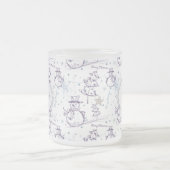 Weihnachtselemente Winter Snowman Sketch Tasse (Mittel)