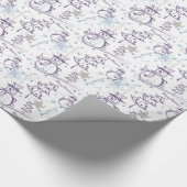 Weihnachtselemente Winterschneemann-Papier Geschenkpapier (Ecke)