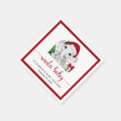 Weihnachtselephant Santa Baby Girl Dusche Serviette (Ecke)