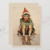 Weihnachtself 1 feiertagskarte (Vorne/Hinten)