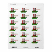 Weihnachtself-Adressenmarken Adressaufkleber (Vorne)