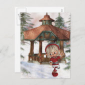 Weihnachtself am Nordpol Postkarte (Vorne/Hinten)