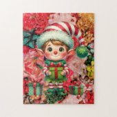 Weihnachtself & Bows Spaß Familie Puzzle (Vertikal)