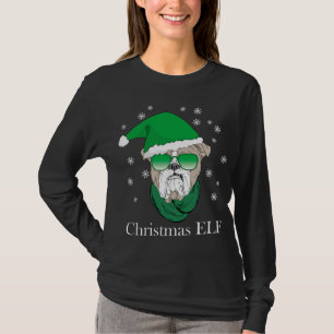 Weihnachtself - Cooler Bulldog in Sonnenbrille ' T-Shirt