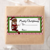 Weihnachtself D2: Fantasy Christmas Geschenklabel (Insitu)
