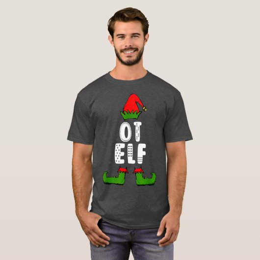 Weihnachtself der Berufstherapie T-Shirt (Vorne ganz)