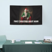 Weihnachtself Donald Trump Banner (Messeveranstaltung)