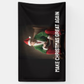 Weihnachtself Donald Trump Banner (Vertikal)