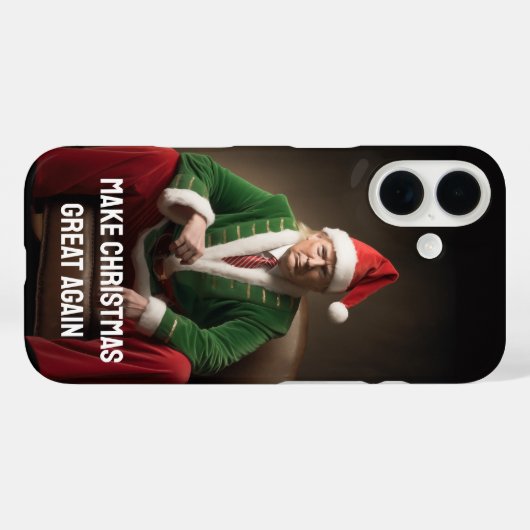 Weihnachtself Donald Trump Case-Mate iPhone Hülle (Rückseite (Horizontal))